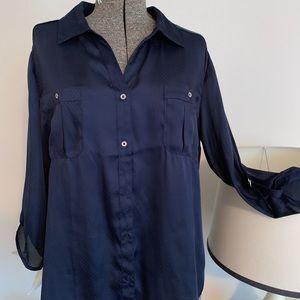 🦉Chico’s Dark Blue Blouse🦉Chico’s size 2